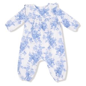 Angel Dear Dream Cottage Floral Long Sleeve Romper